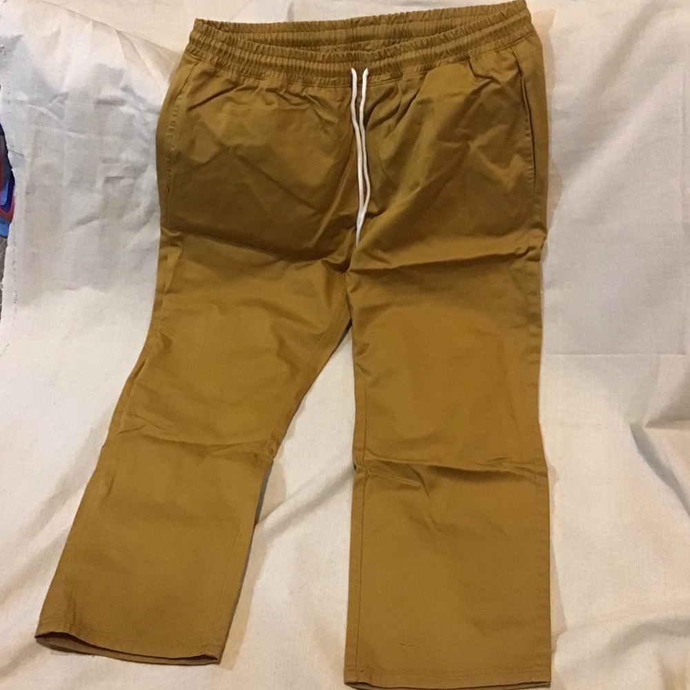 MondaySuck mustard chino cropped trousers xxl 2xl